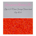 Perles de rocaille rondes — Doublure couleur orange néon — Taille 11/0