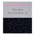 Matte Black - Round Seed Beads - Size 10/0