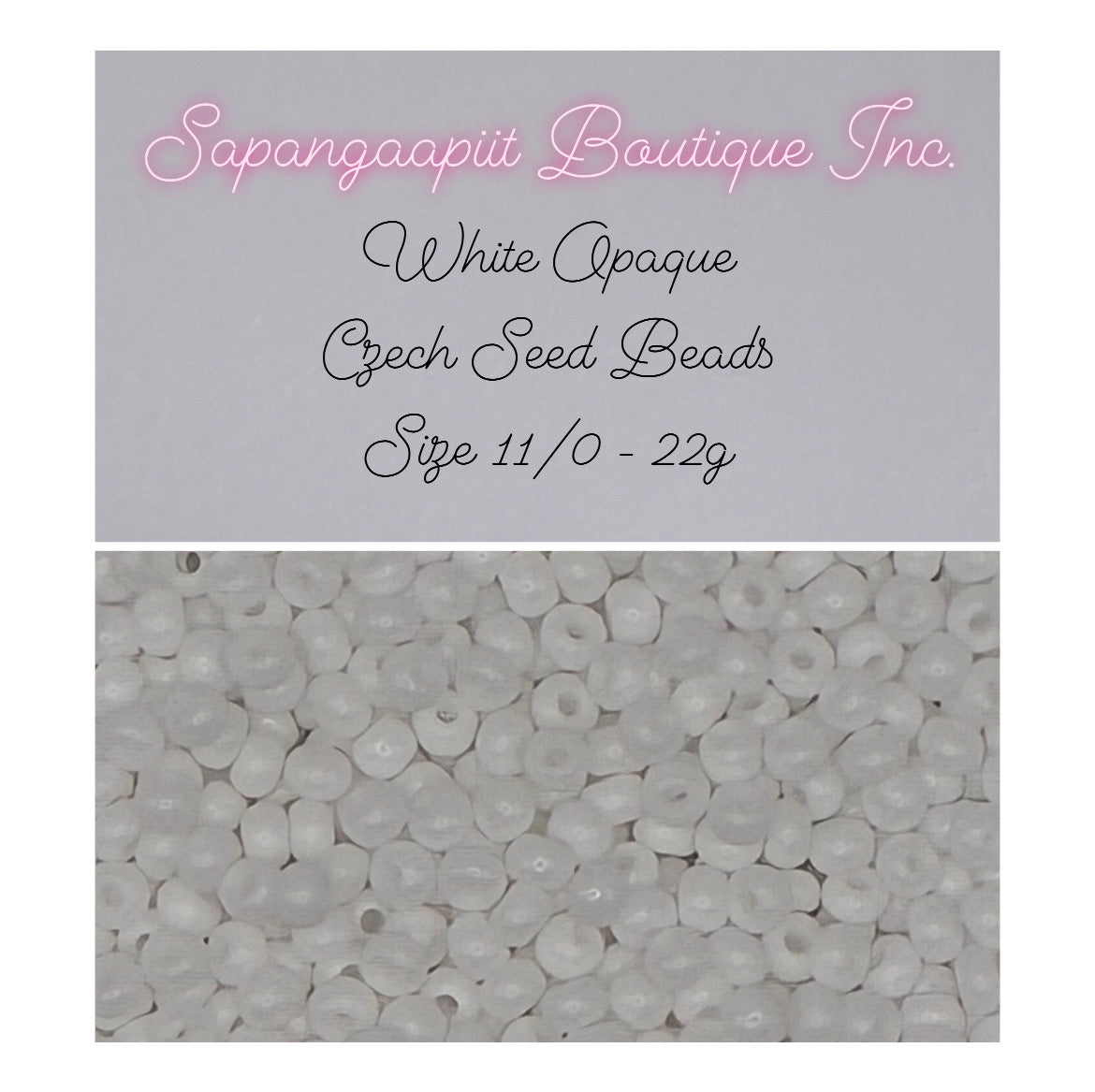 Opaque White 03050 Preciosa 11/0 Seed beads