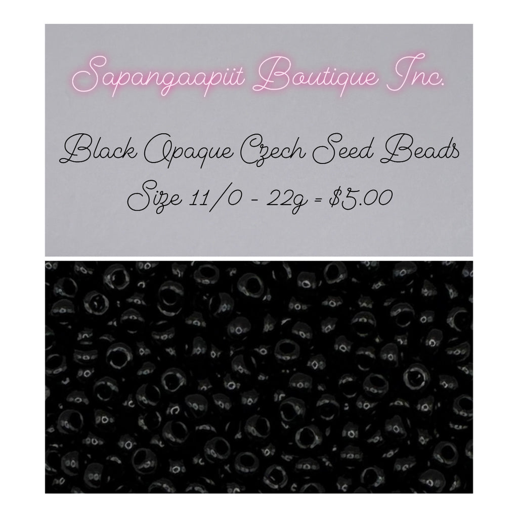 Opaque Black 23980 Preciosa 11/0 Seed beads