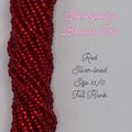 Red Silver-Lined - Size 11/0