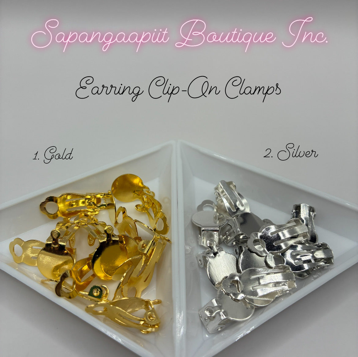 Earring clip-on clamps