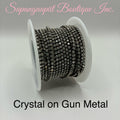 Rhinestone on Gun-metal Chain