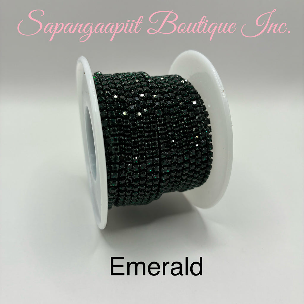 Rhinestone on Coloured Chain