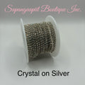 Rhinestone &/or Pearl on Silver Chain