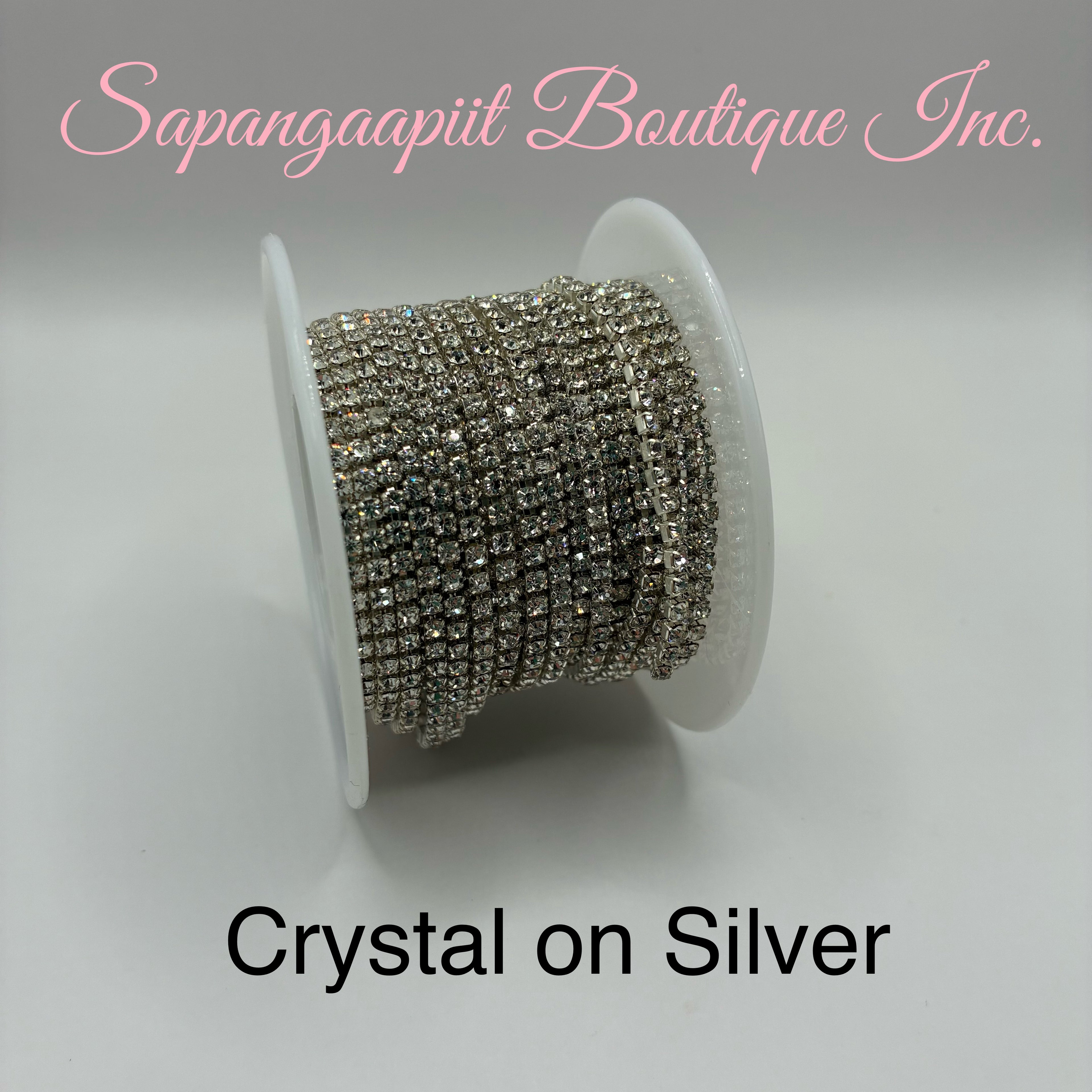 Rhinestone &/or Pearl on Silver Chain