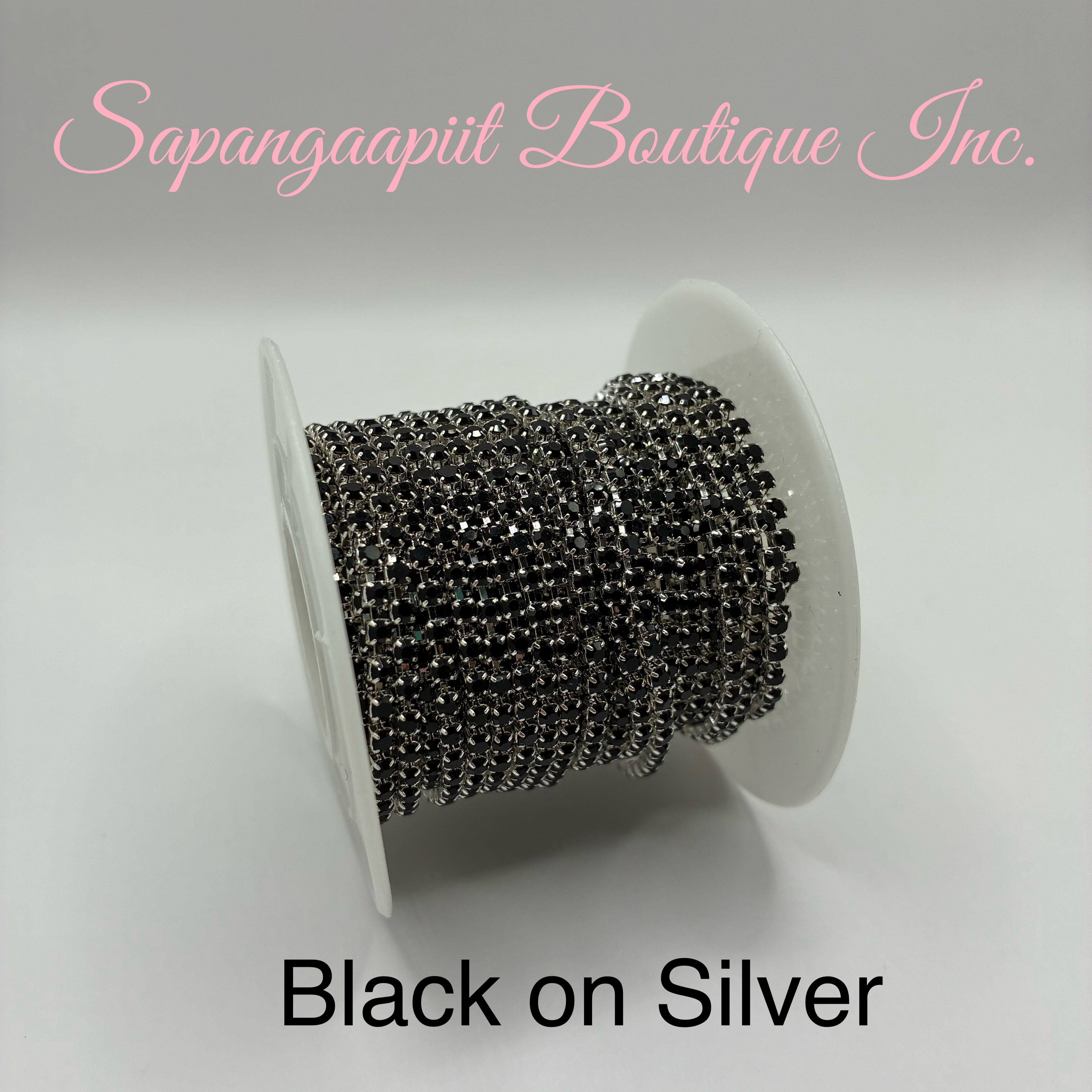 Rhinestone &/or Pearl on Silver Chain