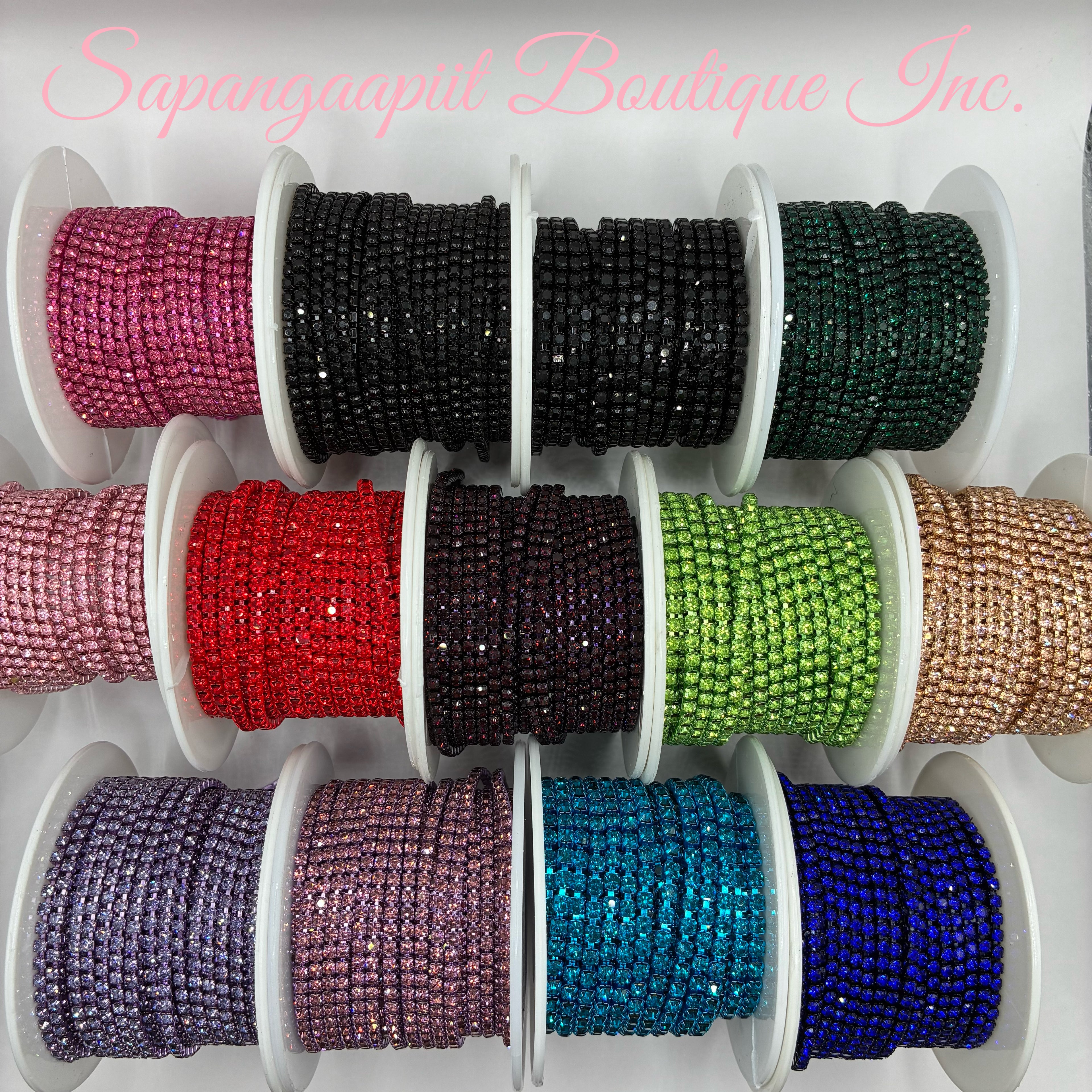 Rhinestone on Coloured Chain