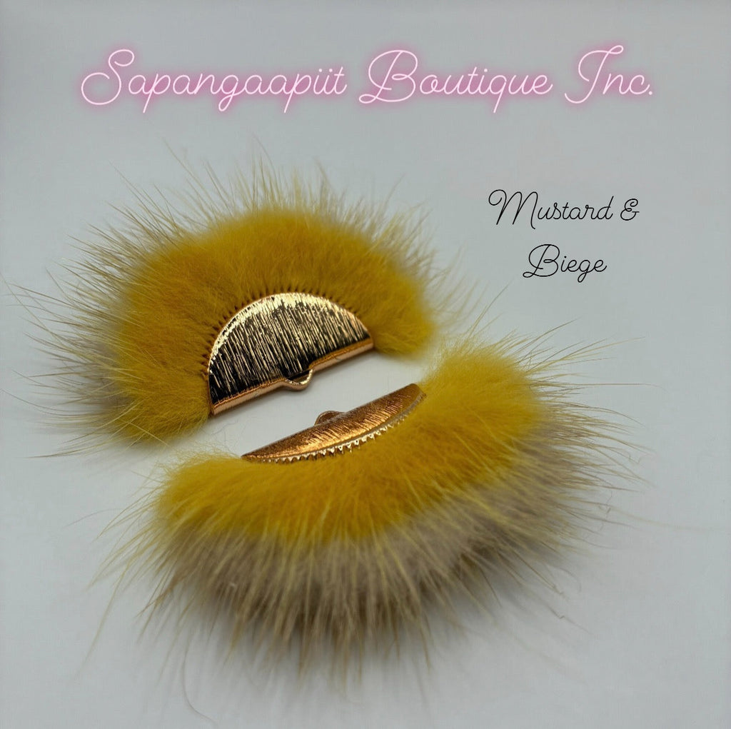 Two-toned Mink Fur -Gold Tassel