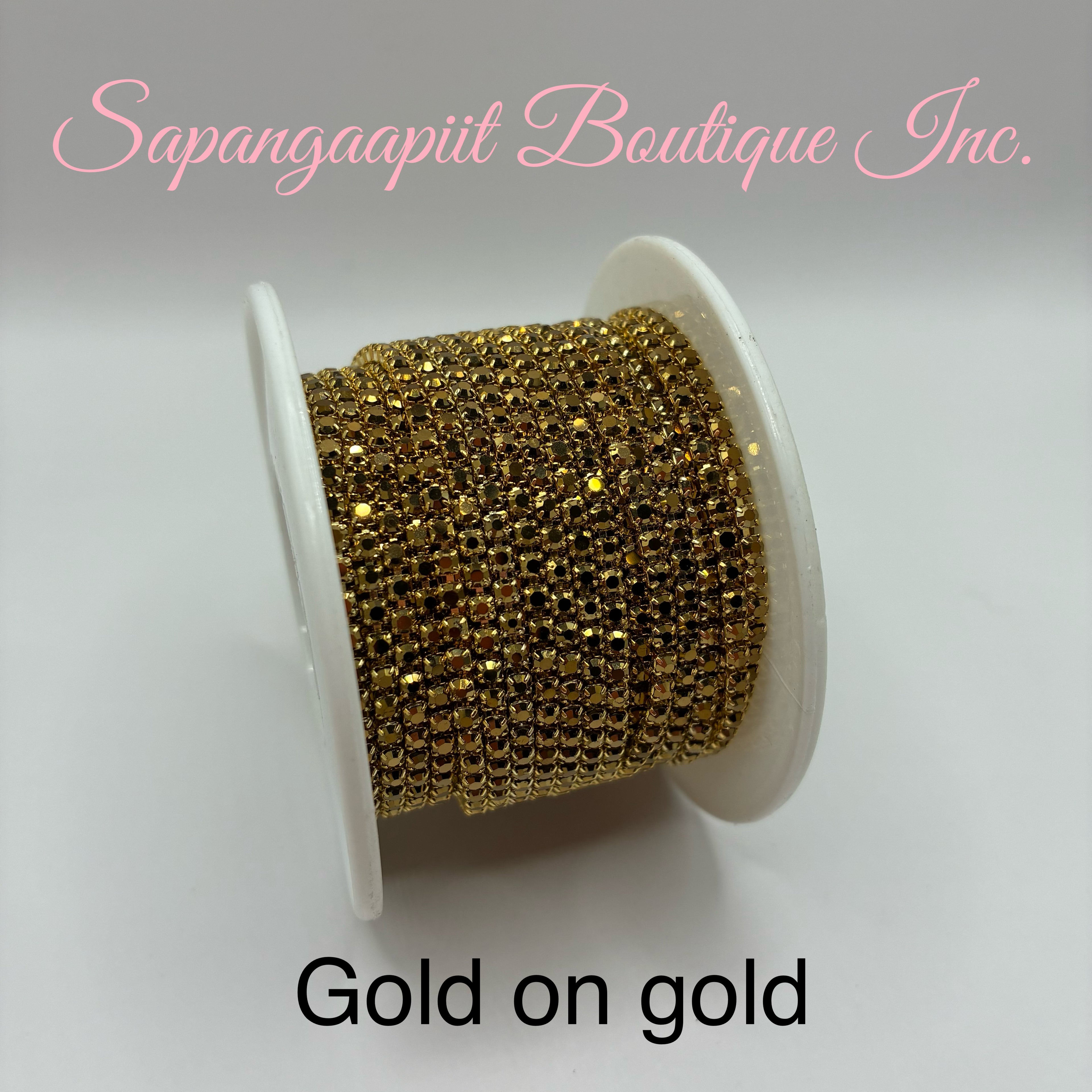 Rhinestones or Pearl on Gold Chain