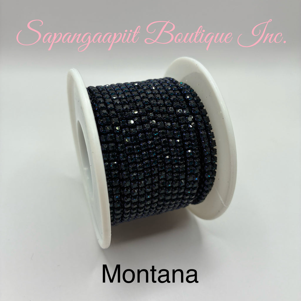 Rhinestone on Coloured Chain