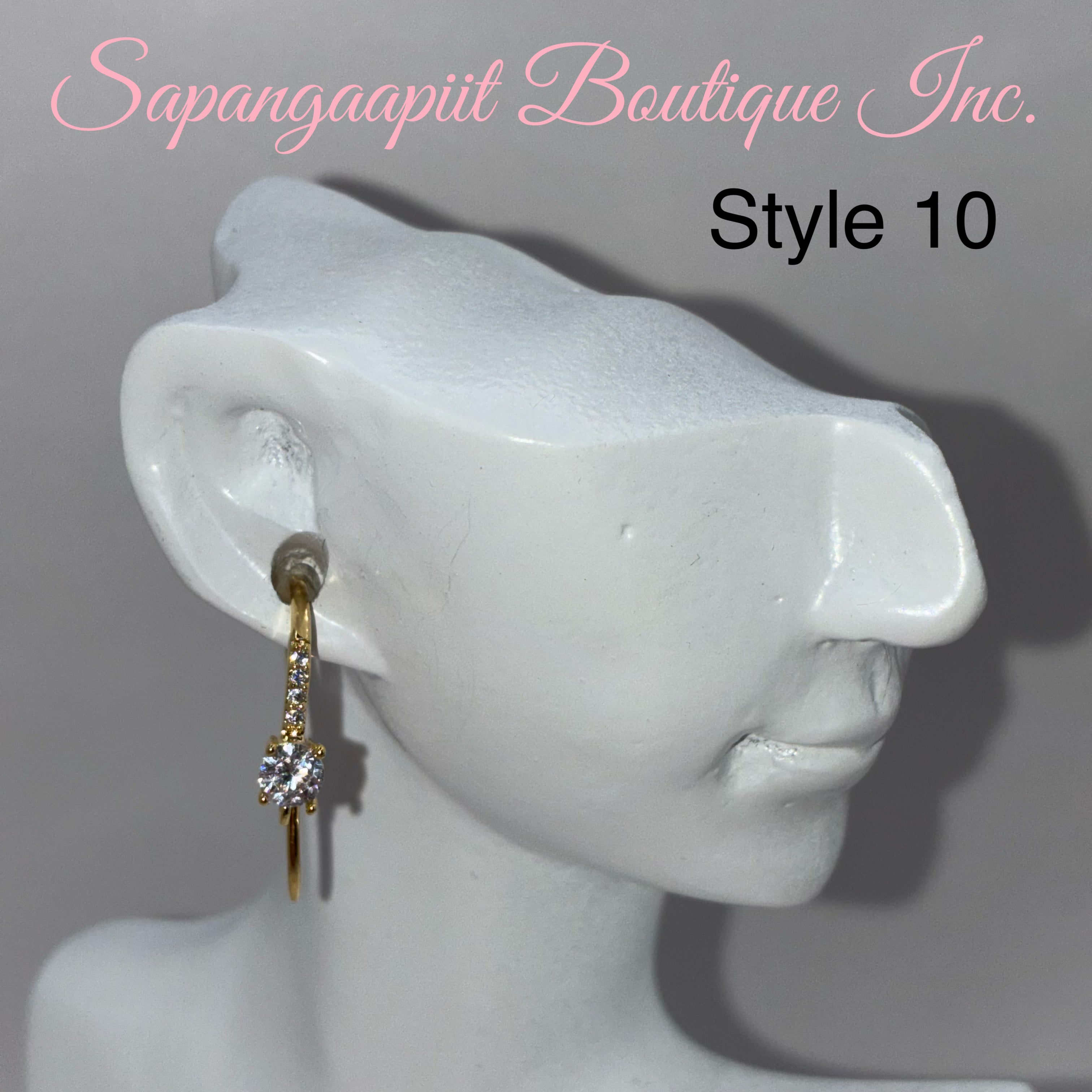 18k gold filled zirconia earring hooks