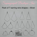 Pack of 7 Earring wire shapes
