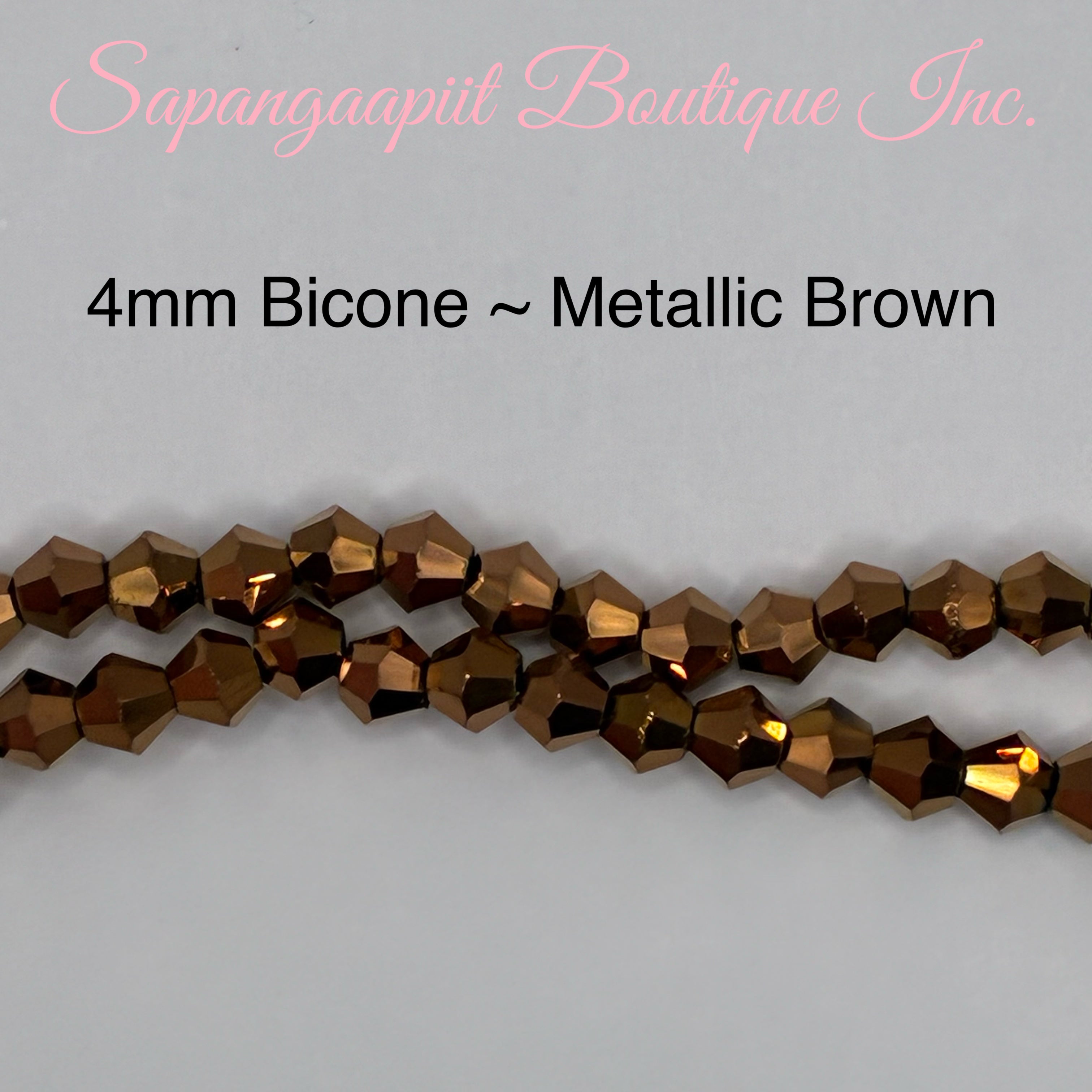 Bicone (Metallic) 4mm