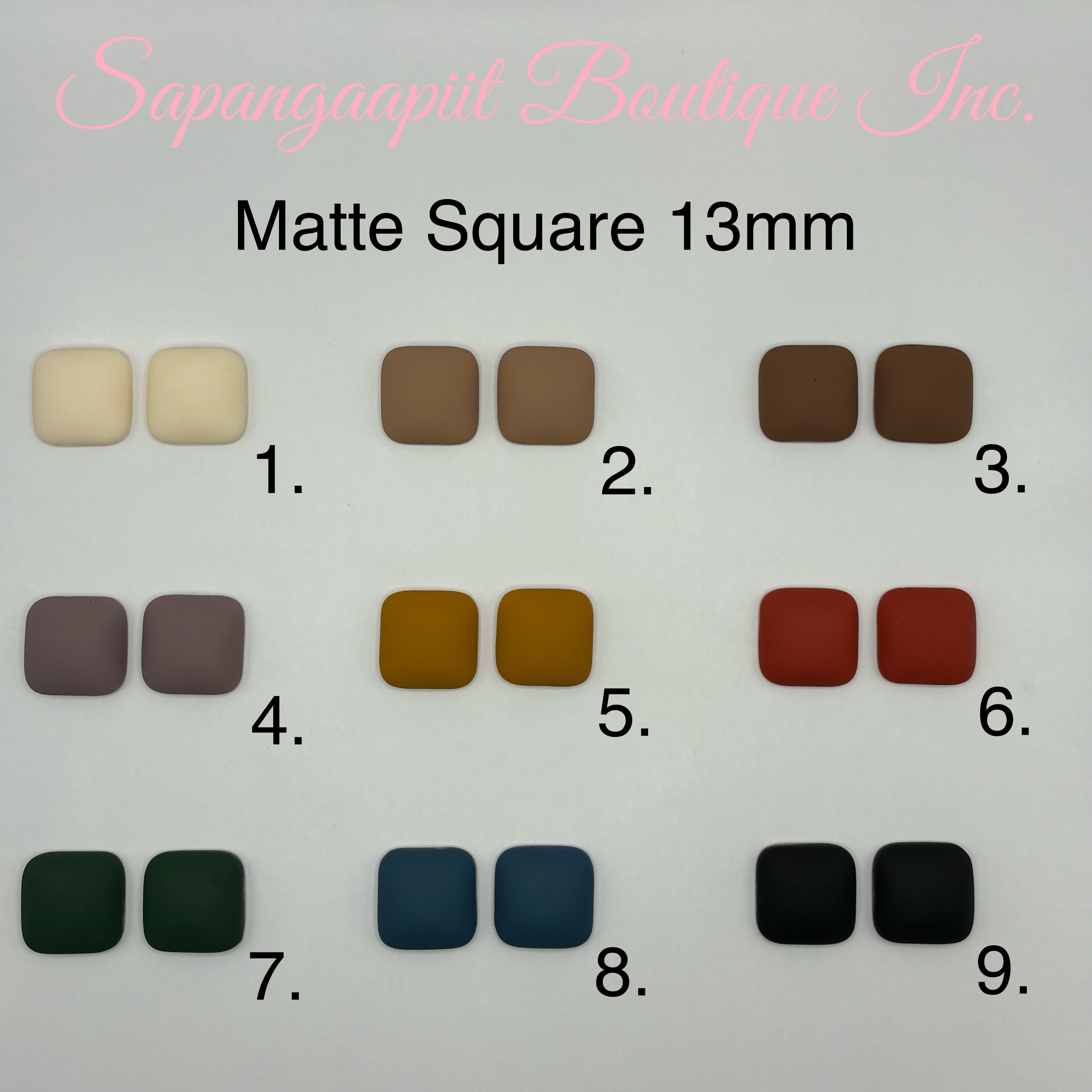 Matte square 13mm