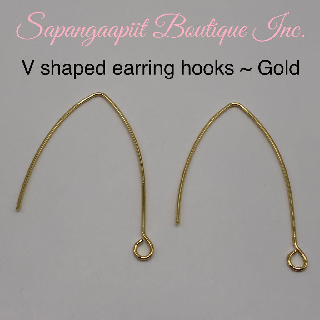 V shaped earring hooks
