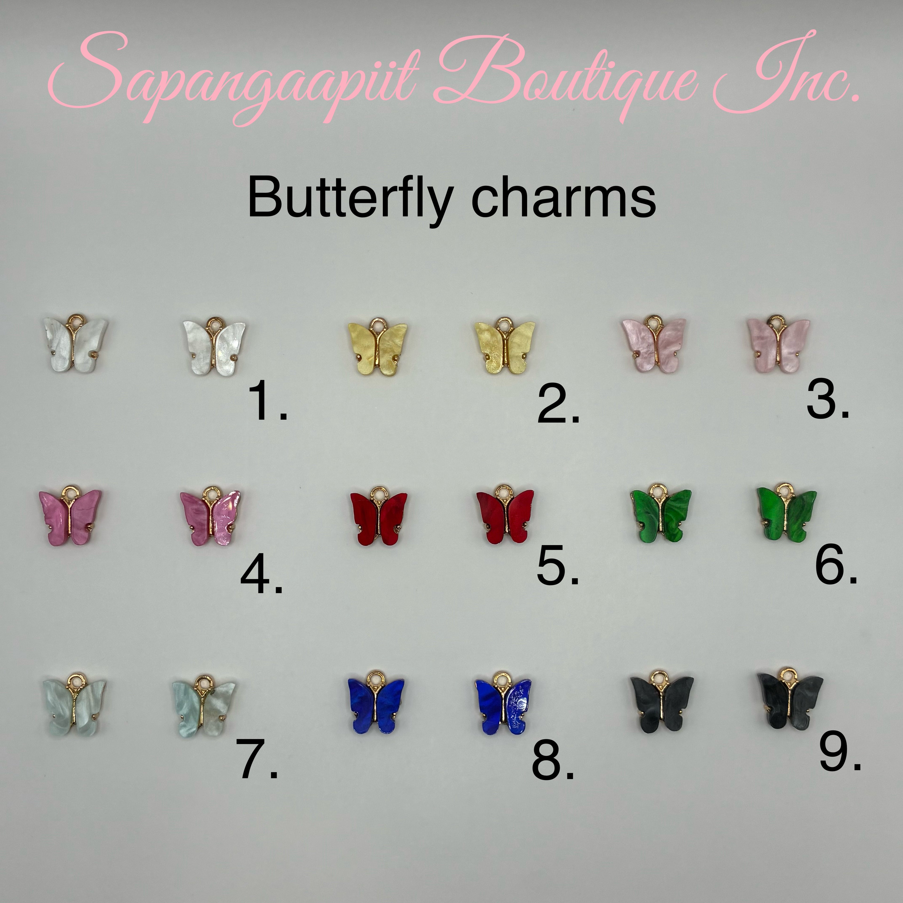 Butterfly charms 10mm x 10mm