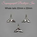 Whale tail pendant 22mm x 22mm (1 pcs)