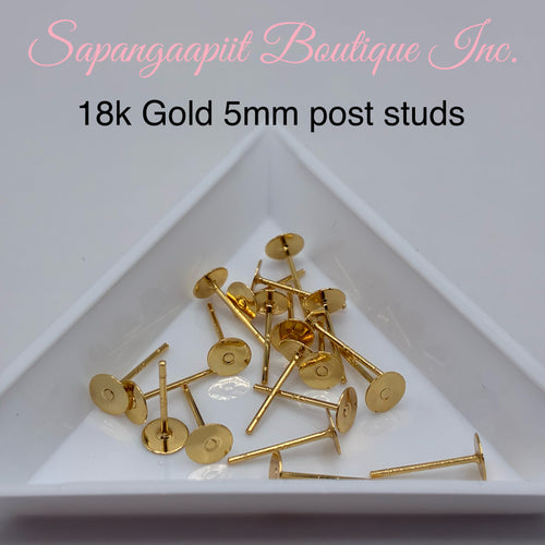 18k Gold post studs (20 pcs)