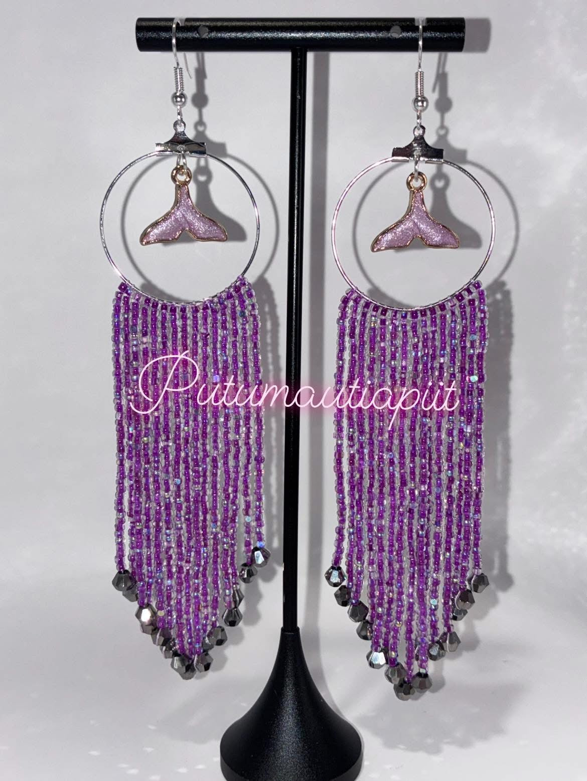 Fringed Hoops with regular hooks