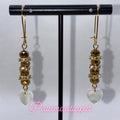 Beaded Heart dangle earrings