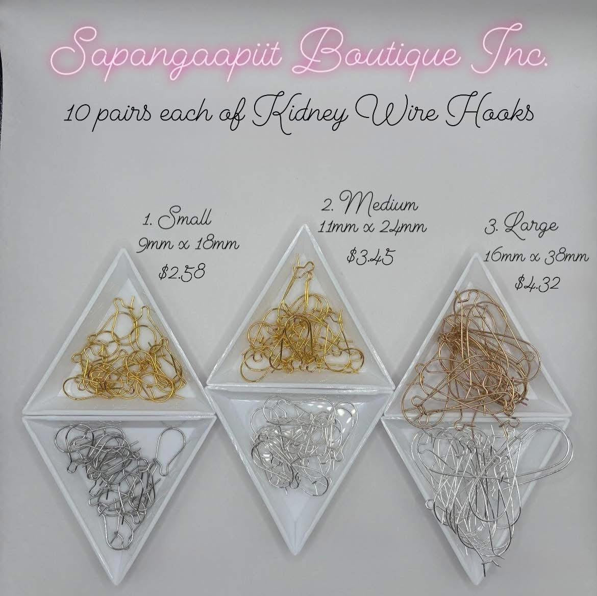 10 Pairs each of Kidney Wine Hooks